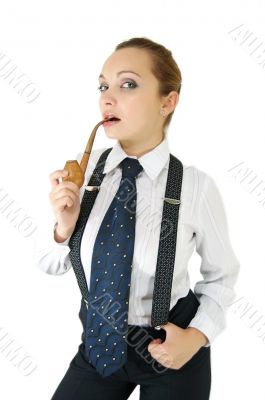 Girl with pipe
