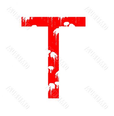 Grunge letter T