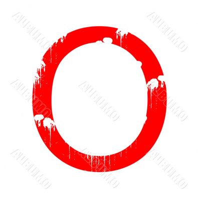 Grunge letter O