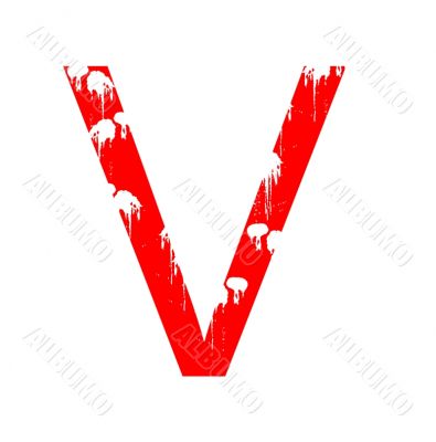 Grunge Letter V