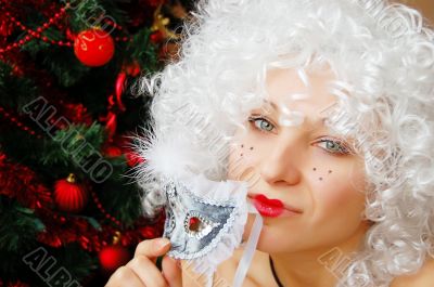 Lady with mask
