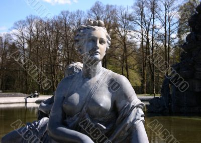 Fountain statue at Herrenchiem