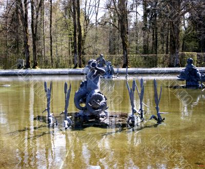 Triton fountain at Herrenchiemsee