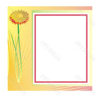 photo frame with flower