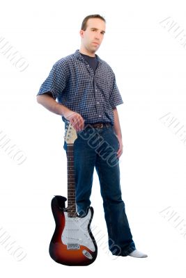 Isolated Guitar Player