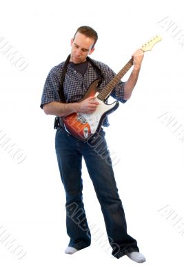 Isolated Guitarist