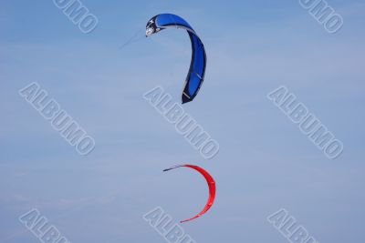Kites in the blue sky