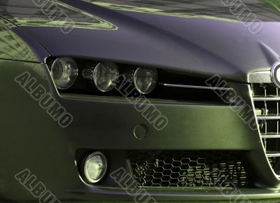 Close-up picture of a car.