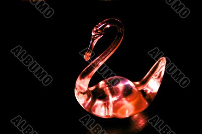 glass swan