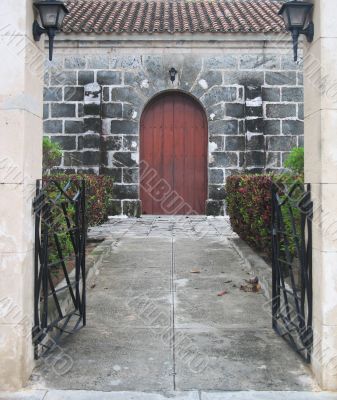 entrance of an old building