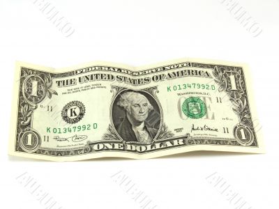  one dollar on a white background