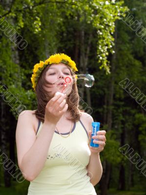 Girl with bubble