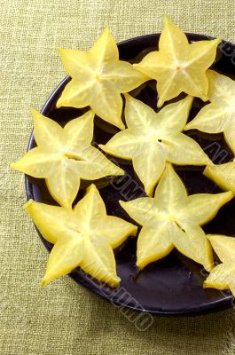 Close up view of the carambola