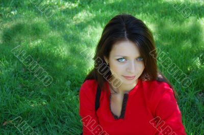On green grass