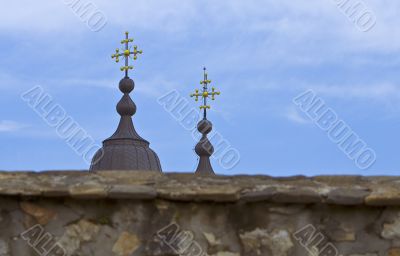The monastery towers