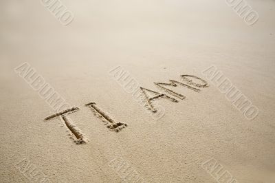 beach writing