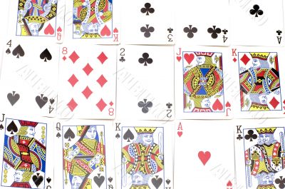 Playing cards close up
