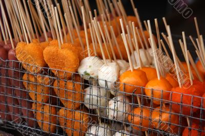 Street food skewers