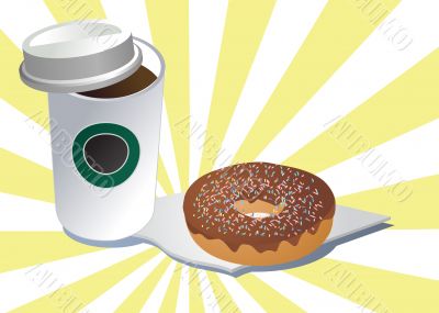 Coffee and donut