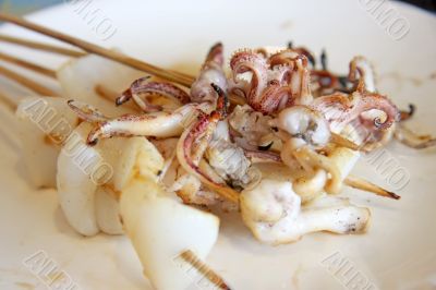  Squid skewers