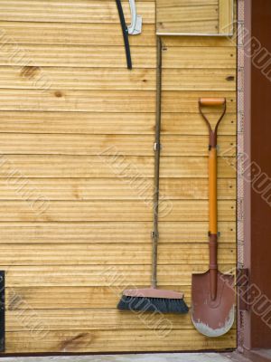 shovel and broom