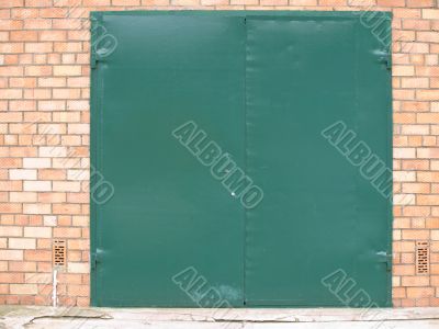 metallic door
