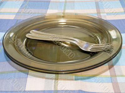 Plates and forks
