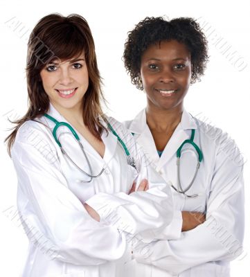 Two women doctor
