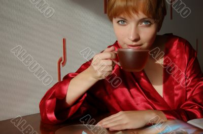 Drinking tea
