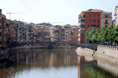 by the river