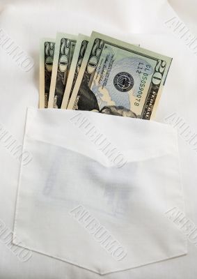 Money on pocket