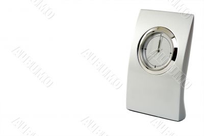 Clock on white background