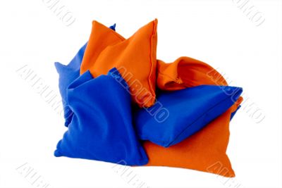 Orange and Blue Sandbags