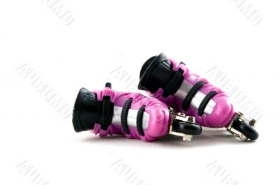 pink rollerblades