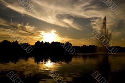 Sunset on the water