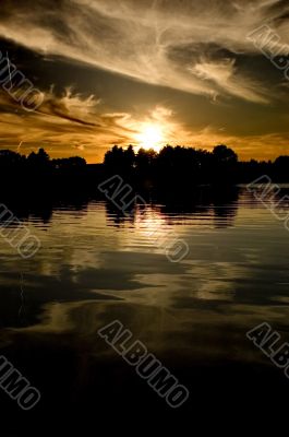 Sunset on the water