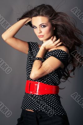 Woman with Long Brown Hair