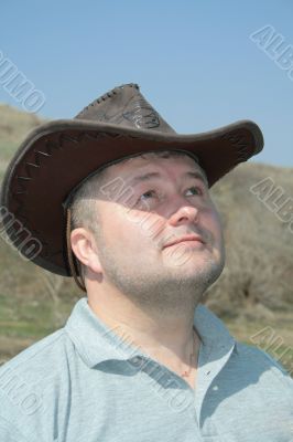 Man with cowboy hat