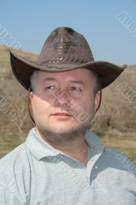 Man with cowboy hat