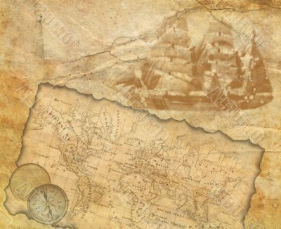 Old Paper Texture With Decorative elements