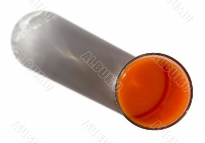 Glass with tomato juice