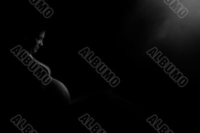 Artistical view of a pregnant woman