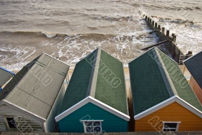 Beach huts out of season