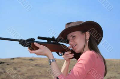 The Woman with rifle