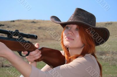 The Woman with rifle