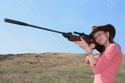 The Woman with rifle