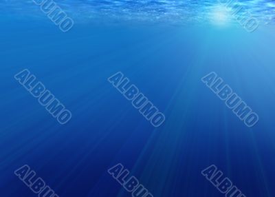 Background - rays of light under water