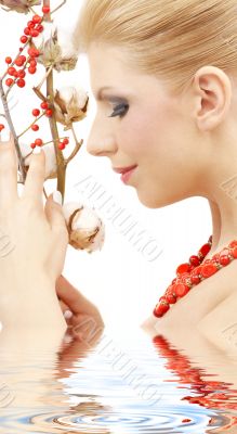 red ashberry girl in water 2