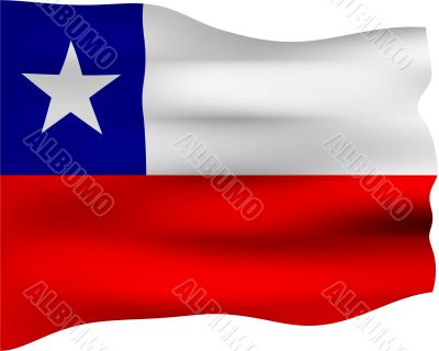 3D Flag of Chile