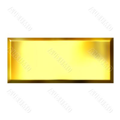 3D Golden Square Button